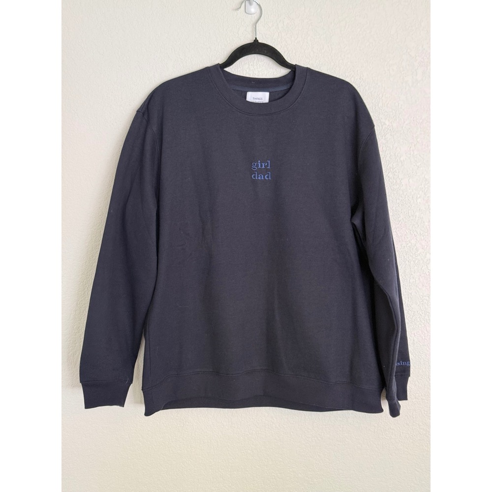 Things Between Girl Dad Sweatshirt Navy Blue Raising The Future Large